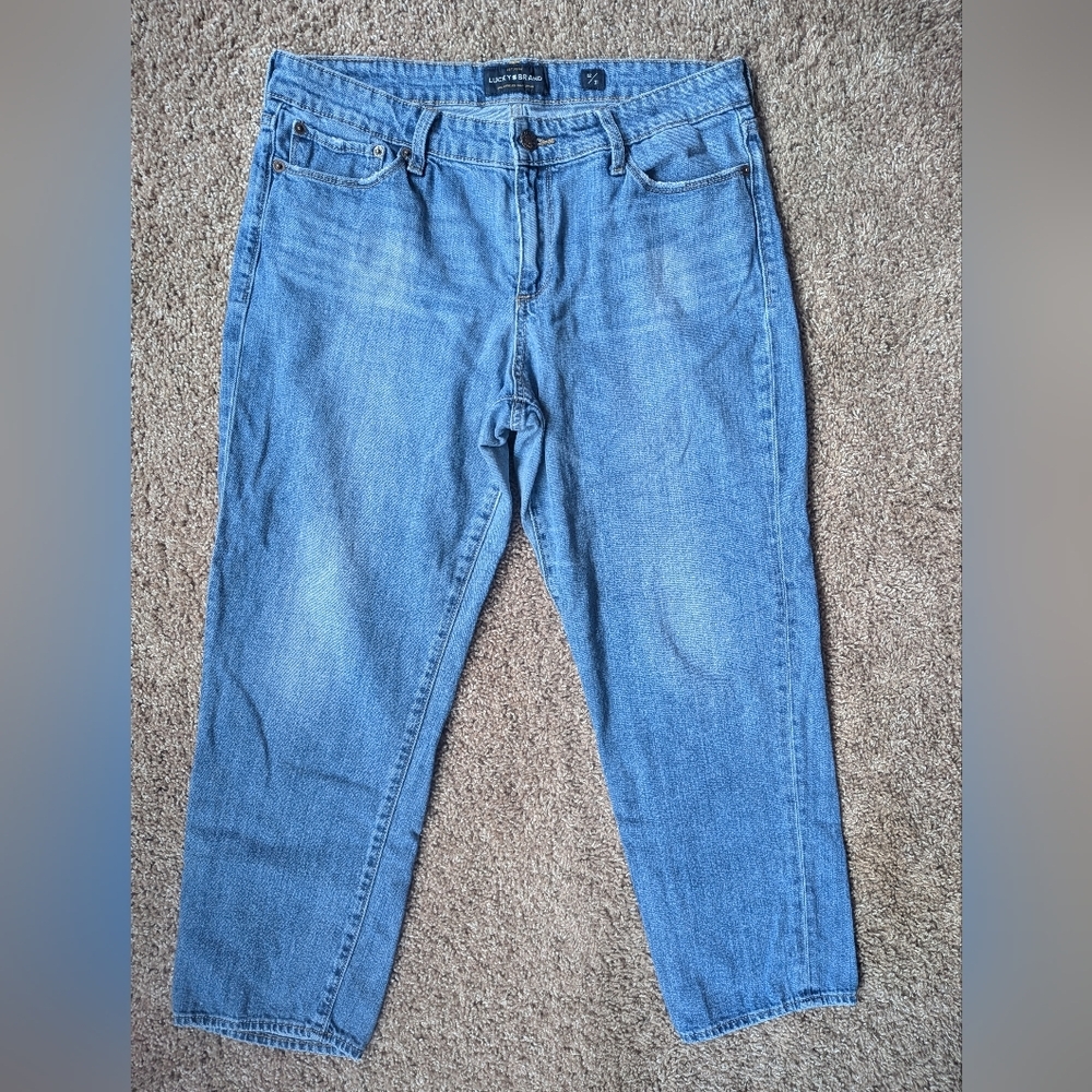 Lucky Brand Sweet Crop Relaxed Straight Leg Jeans Size 31